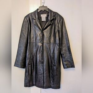 Midi Leather Coat